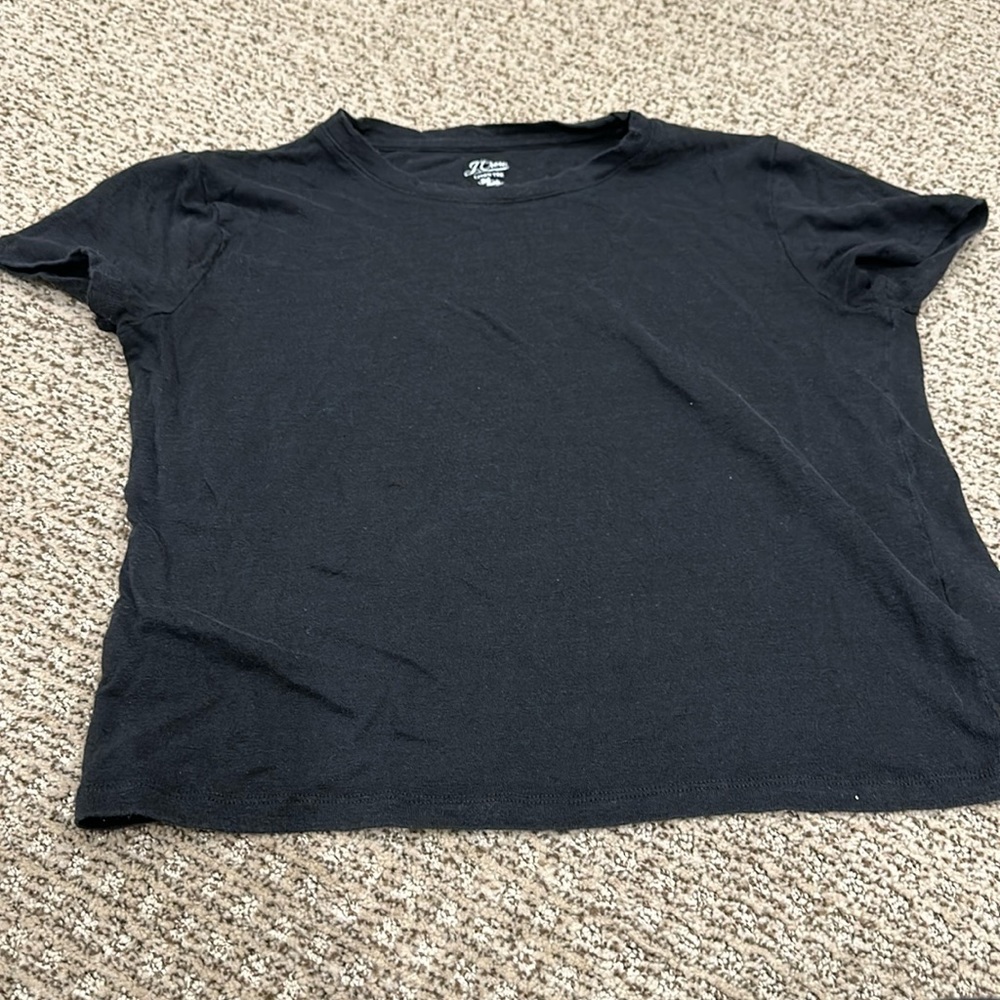 J.Crew Black Linen Tee